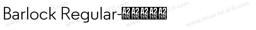 Barlock Regular字体转换